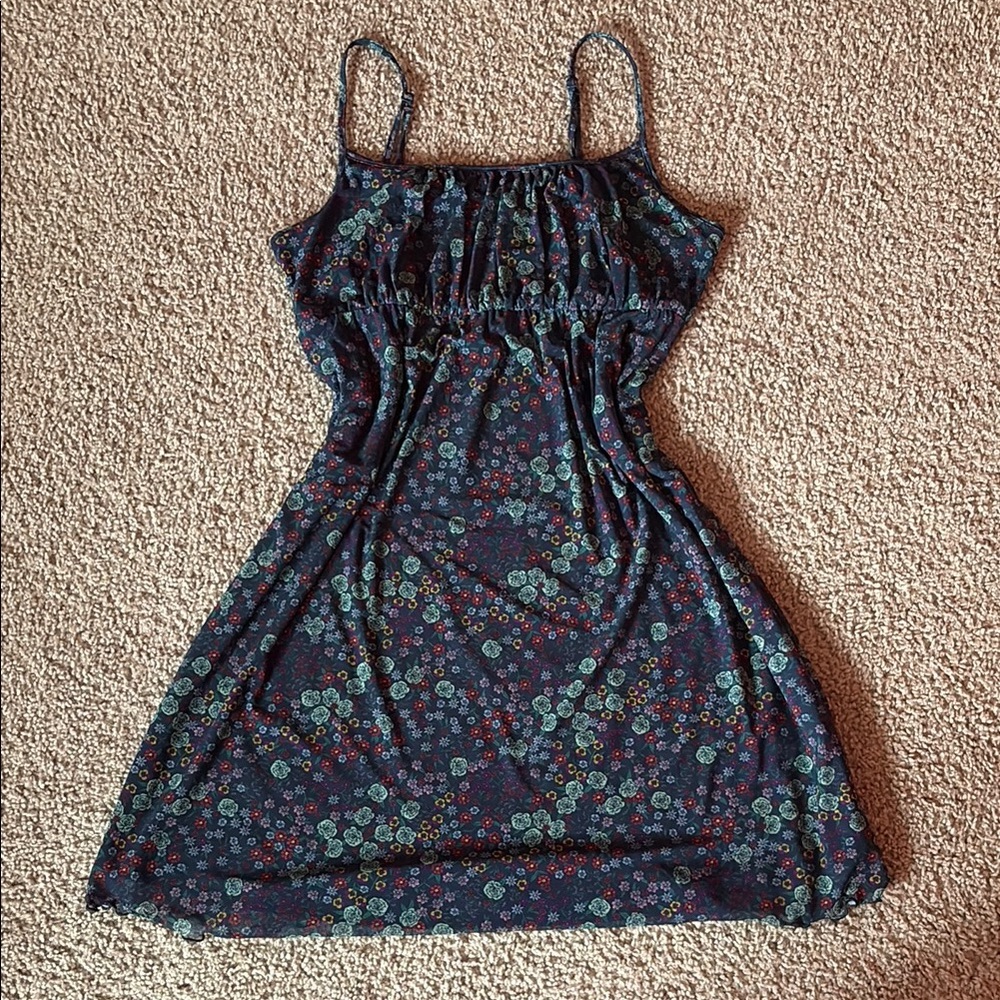 Target Floral Midi Dress - Blue and Green